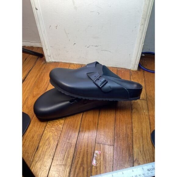 Preppy Streetwear Coquette UtilityBirkenstock Men's Boston Black Aniline Leather - Picture 3 of 5